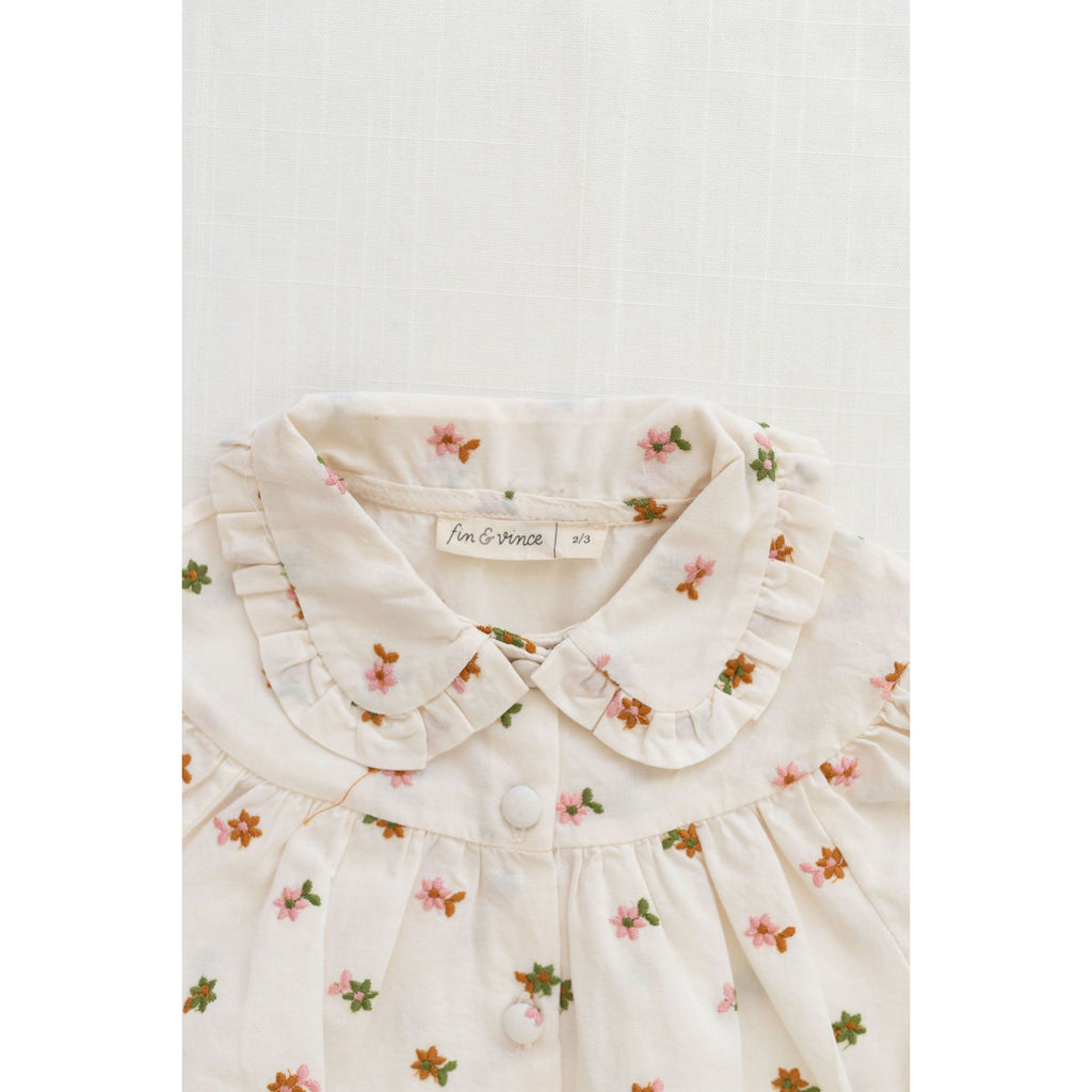Fin & Vince Tops Eleanor Blouse - Embroidered Floral