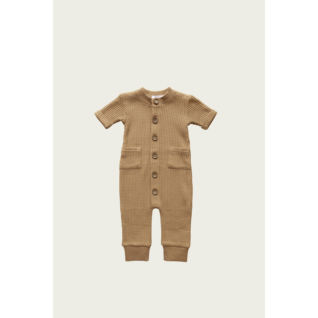 Jamie Kay Baby & Toddler Outfits Jamie Kay - Organic Cotton Waffle - Finn One-piece - Putty