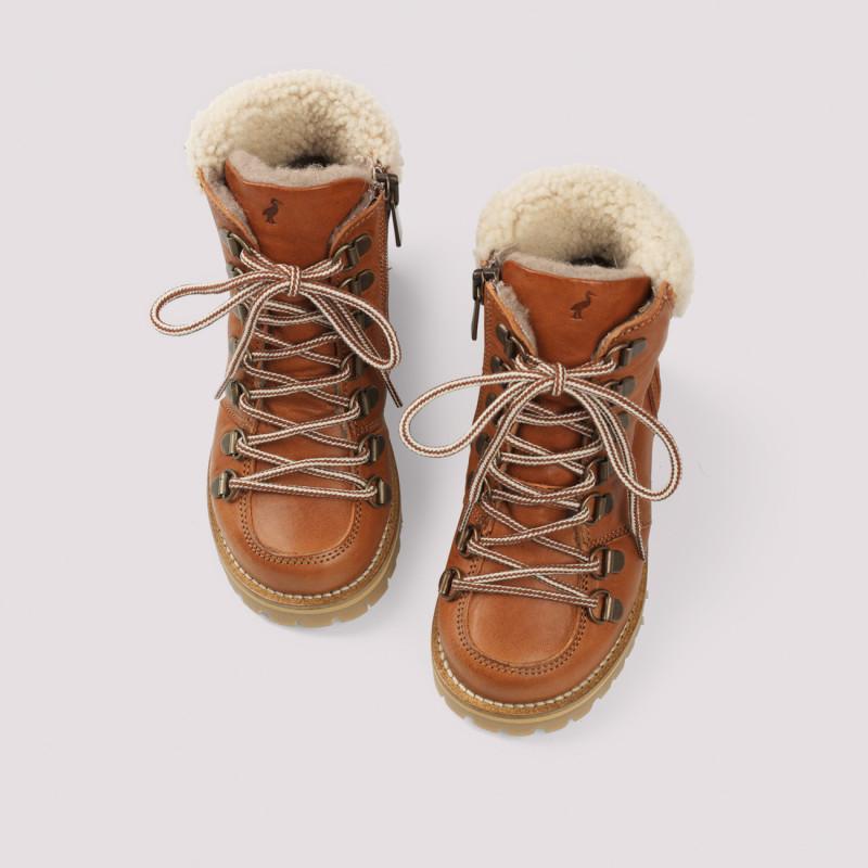 Petit Nord Shoes Shearling Boot – Cognac