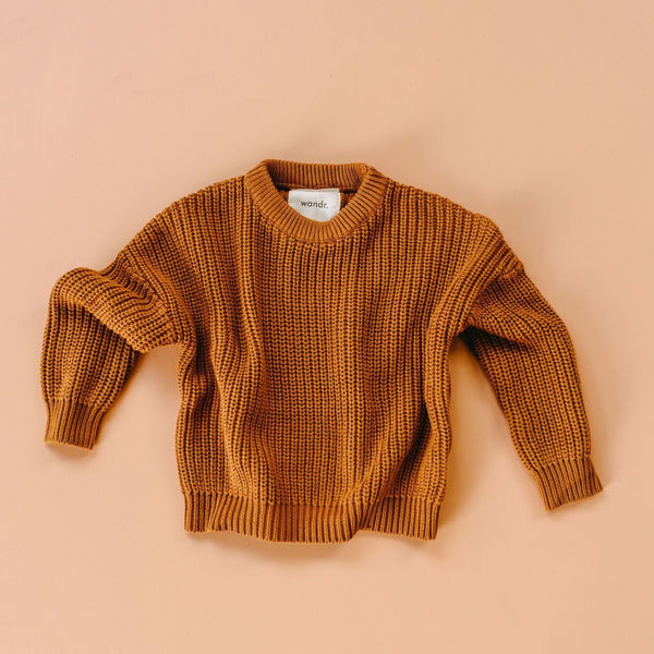 Wandr Tops Wandr - Chunky Rust Pullover Knit